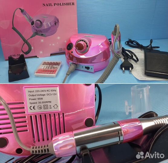 Аппарат для маникюра и педикюра 65w 35000 об/мин