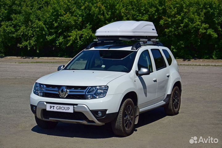 Автобокс на крышу Рено Дастер 450 л Белый