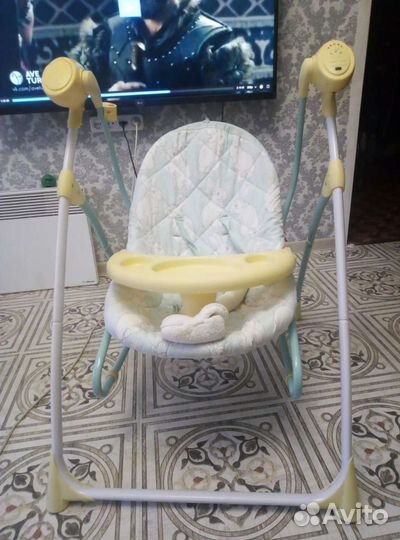 Детские электронные качели шезлонг