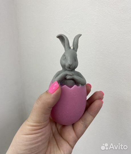 Пасхальный кролик силиконовая форма для свечи