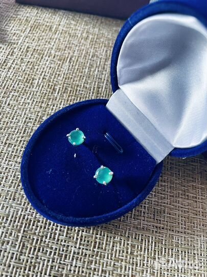 Серебрянные серьги кольца пуссеты пирсинг подвеска