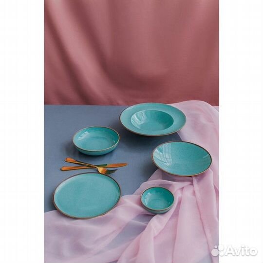 Тарелка для пасты Turquoise, 500 мл, d25 см, цвет