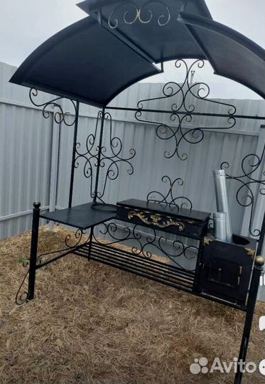 Мангал с печкой