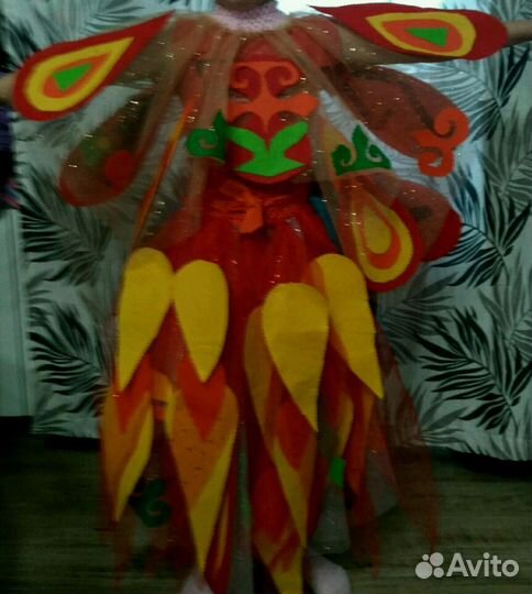 Новогодний костюм жар птица огонь.прокат