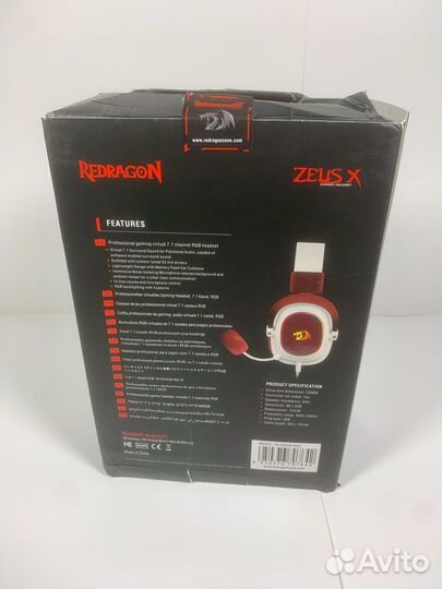 Наушники гарнитура игровая Redragon Zeus X белые