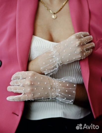 Перчатки свадебные новые