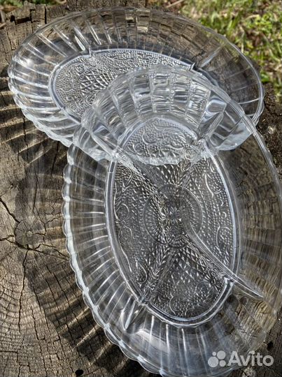 Тарелка для закусок хрустальная