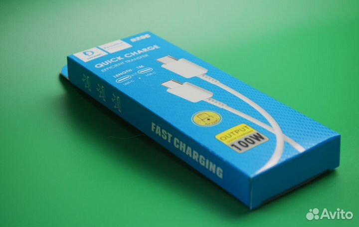 Кабель TypeC - TypeC denmen D20C (белый) 1м