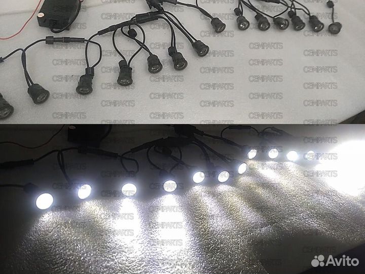 Ходовые огни LED круглые диоды подсветка 23 мм