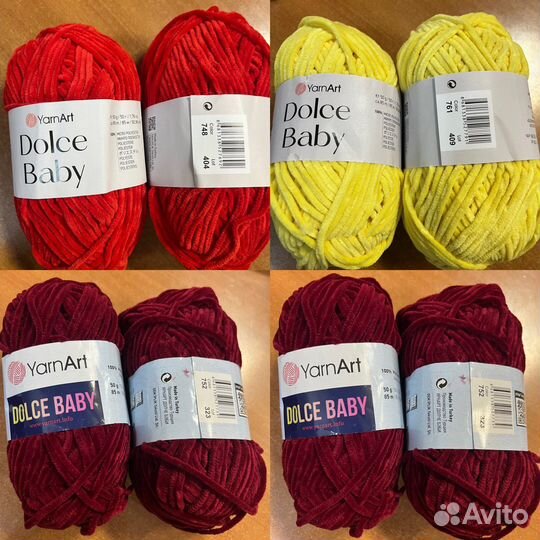 Пряжа велюровая ярнарт дольче беби dolce ba