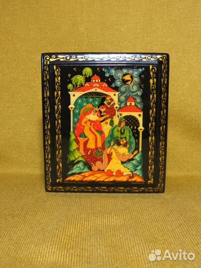 Шкатулка лаковая миниатюра Роспись