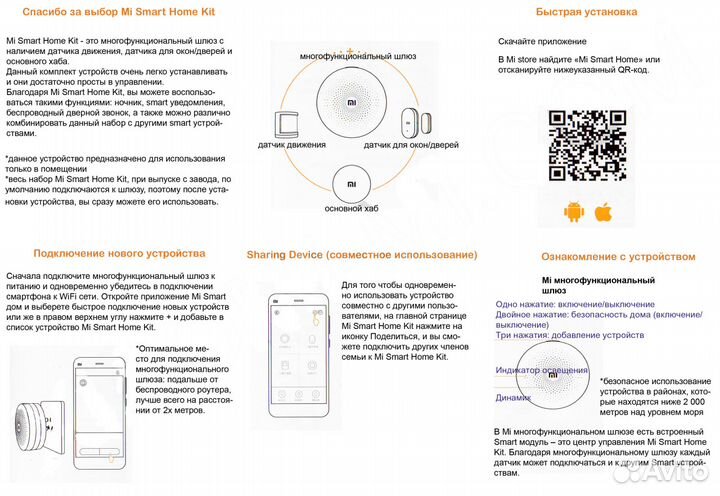 Комплект умного дома Xiaomi Mi Smart Home Kit