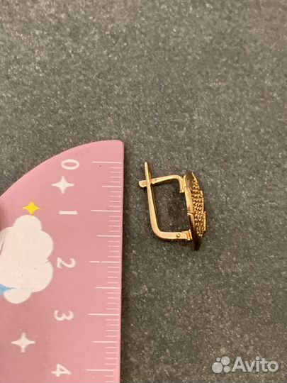Серьги золотые 583 пробы СССР