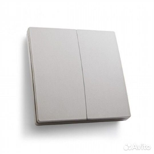 Выключатель дистанционный Feron TM82 2-клавишный, серебро