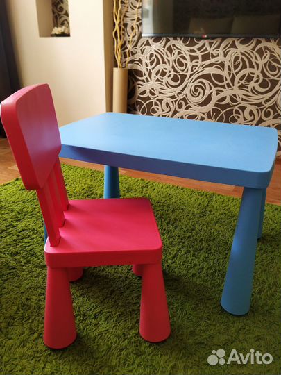Детский стол и стул IKEA