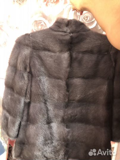 Шуба норковая новая. Пепельный цвет