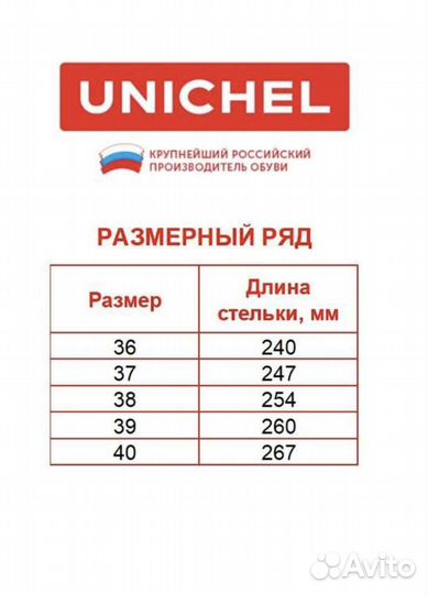 Ботинки женские Юничел
