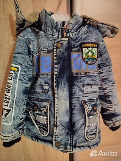 Джинсовая куртка теплая