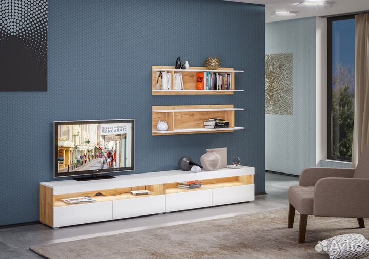 Стеллаж в гостинную