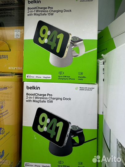 Док станция Belkin Boost Charge Pro 2 в 1 15вт