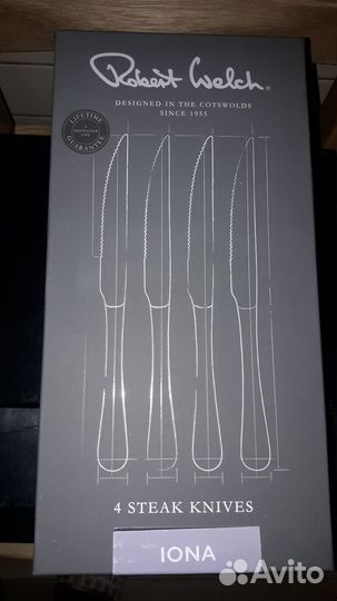 Набор ножей для стейка robert welch 4 шт