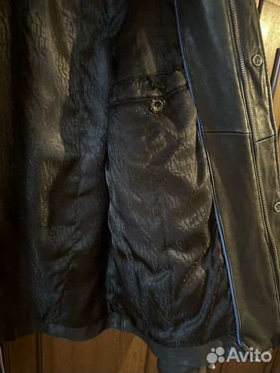 Armani jeans Кожаная куртка мужская