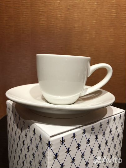 Чашка кофейная с блюдцем фарфор, пара кофейная