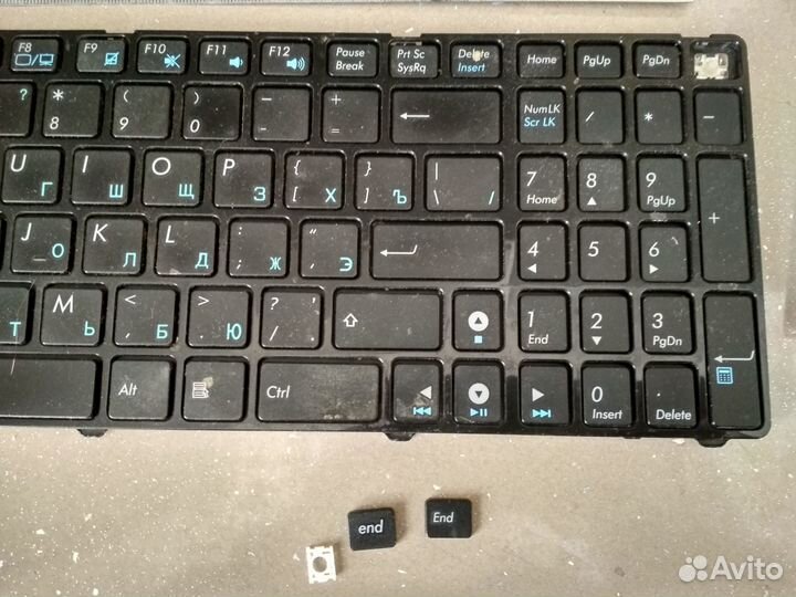 Клавиатура для ноутбука asus (нераб/кнопки/донор)