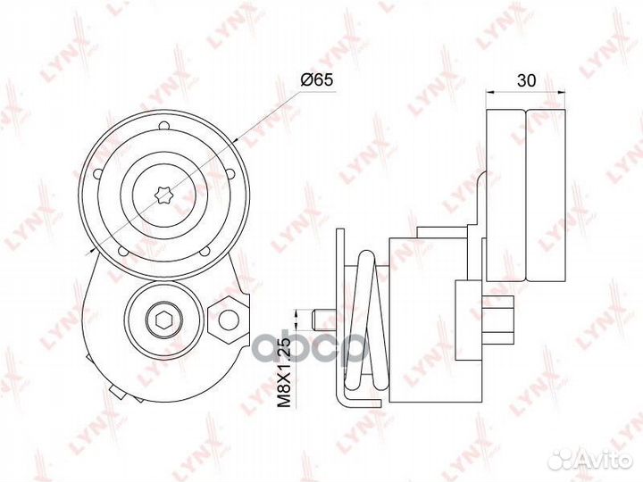 Натяжитель поликлинового ремня PT3139 lynxauto