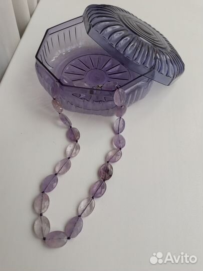 Бусы Аметист огранка 48 см