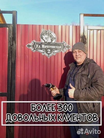 Адресные таблички 1.5 металл
