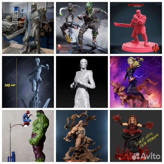 Много фигурок Марвел