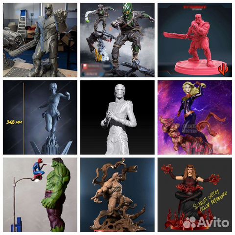 Много фигурок Марвел