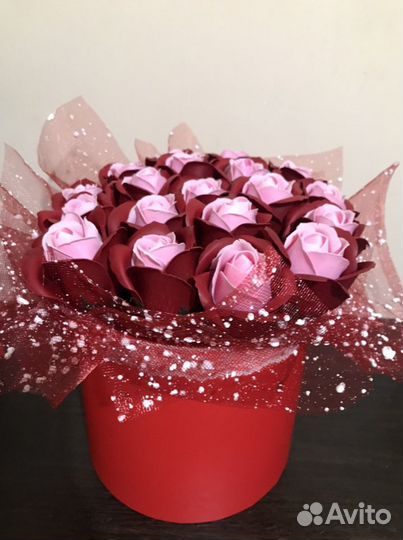 Букет из мыльных роз