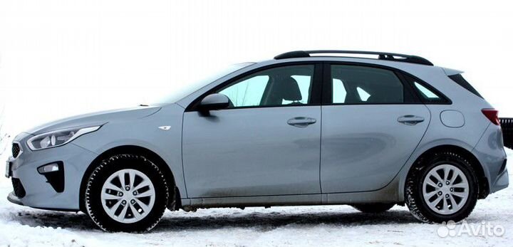 Рейлинги продольные на крышу Kia ceed 2018- черный