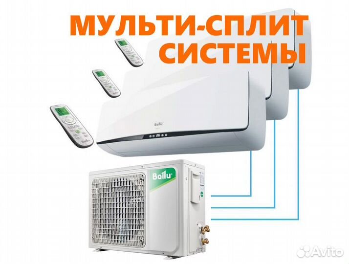 Кондиционеры на 2-3 комнаты. Мульти-сплит системы