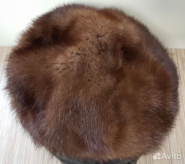 Берет меховой из норки, б/у, р55