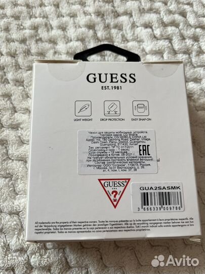 Чехол guess на AirPods / AirPods 2