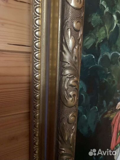 Антикварная картина Купальщица Ню М/Х 67х55