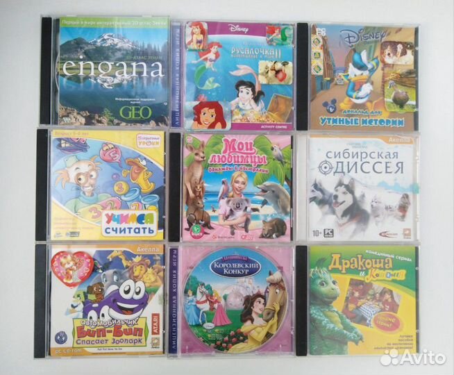 Игры, фильмы на дисках, много