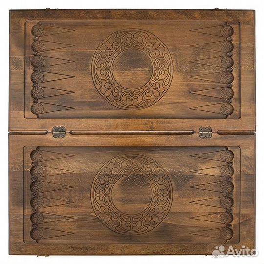 Нарды и шашки резные Священный круг 62 х 64 см бук Армения 62577