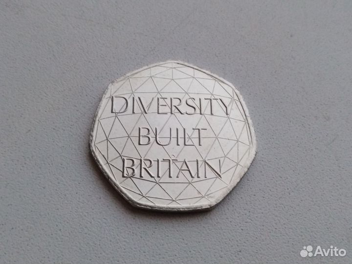 Англия 50 пенсов 2020 Британское многообразие