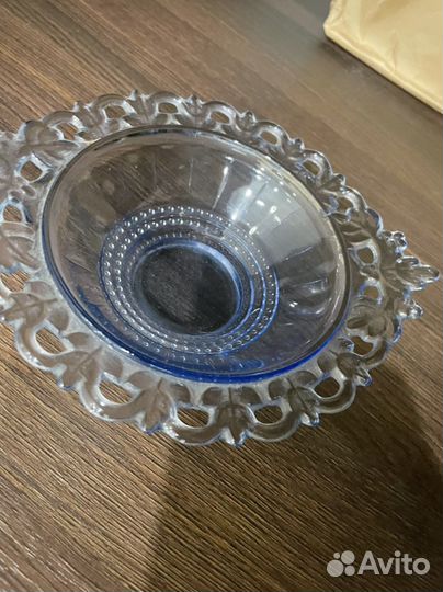 Конфетница цветное стекло СССР