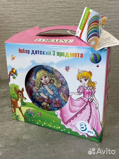 Набор детской посуды, форфор