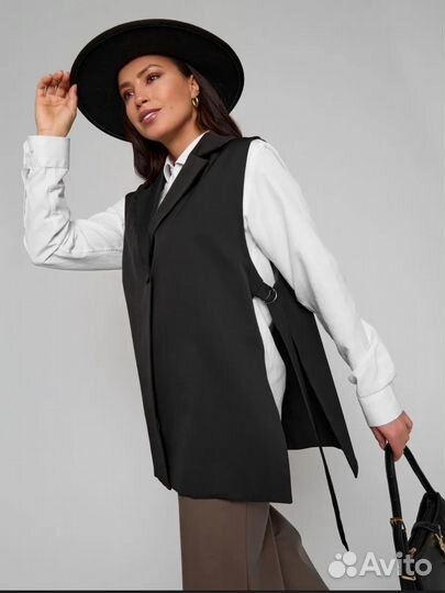 Жилет женский костюмный удлиненный