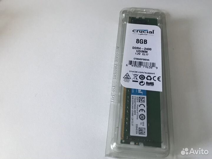 Crucial by Micron DDR4 8GB 2400MHz udimm (PC4-1920
