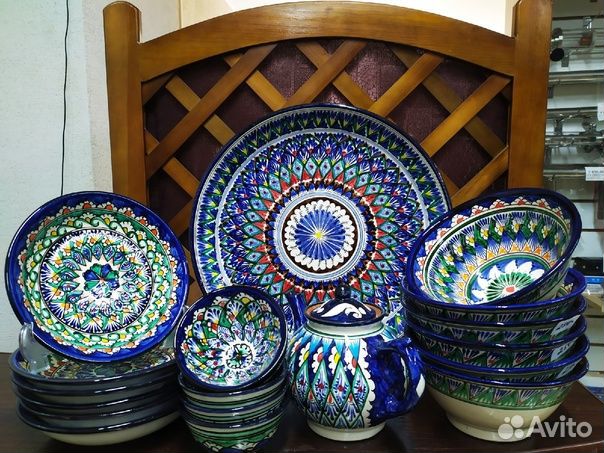 Узбекская посуда Риштанская керамика