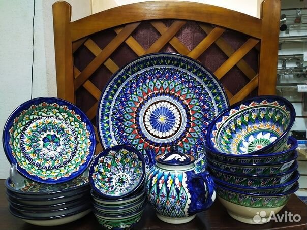 Узбекская посуда Риштанская керамика