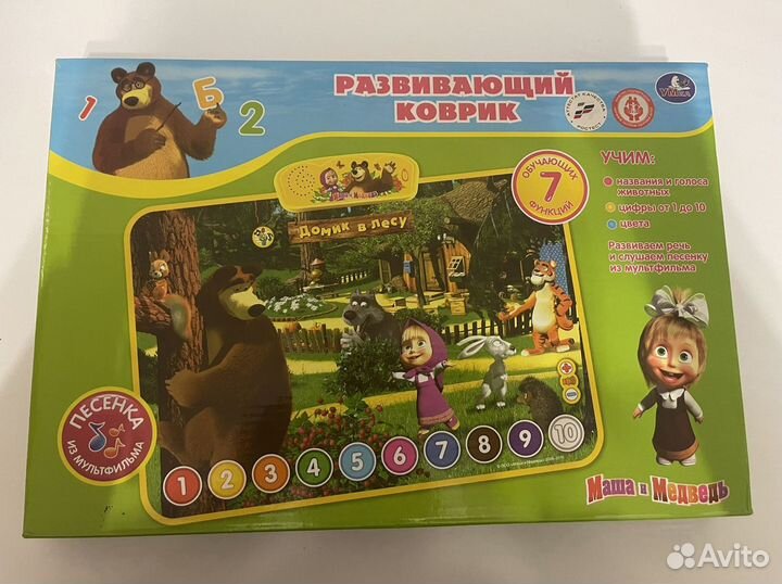 Развиваюший музыкальный коврик и игрушки