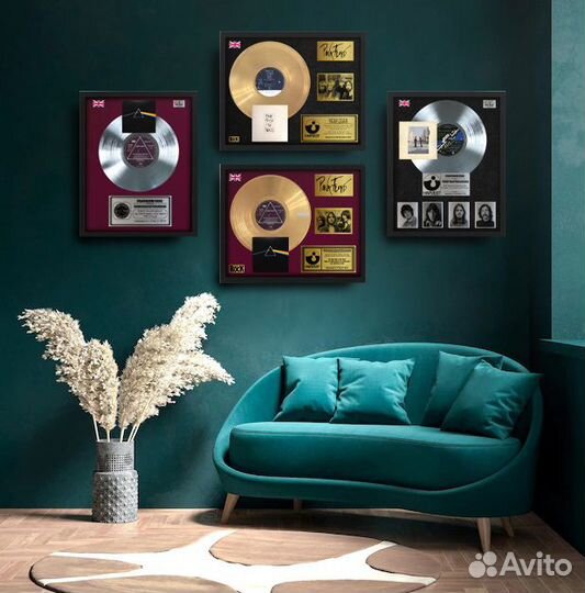 Rush золотой винил в рамке креативный подарок